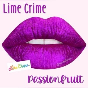 Lime Crime Passionfruit Metallic Purple Liquid Lipstick Velvetine Brand New